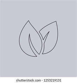 Leaf vector icon. Modern, simple, isolated, flat best quality icon for web site designs or mobile apps. Vector illustration.