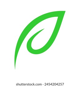 Leaf vector icon. Natural symbol for life.
