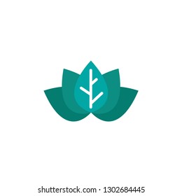 Leaf vector icon, nature symbol
