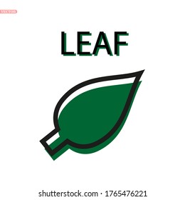 leaf vector icon on white background eps10