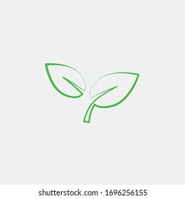 leaf vector icon plant vegetation and ecology icon