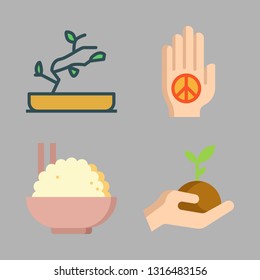 leaf vector icon set