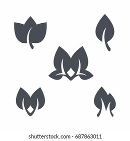 Leaf Vector Icon Set