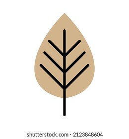 símbolo de signo de icono del vector hoja. ilustración gráfica aislada