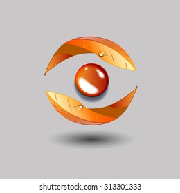 leaf vector icon symbol green element illustration