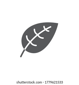 Leaf-Vektorsymbol-Symbol Natur einzeln auf weißem Hintergrund