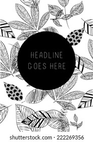 Leaf  Vector Illustration / Book Cover / Background Design / Graphics / Layout