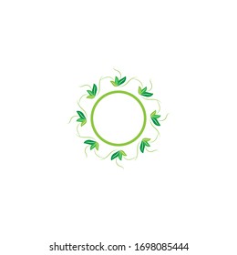 plantilla de logotipo de icono de diseño de ilustración vectorial de hoja
