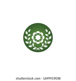 plantilla de logotipo de icono de diseño de ilustración vectorial de hoja