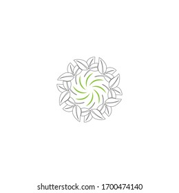 leaf vector illustration design icon logo template