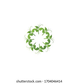 leaf vector illustration design icon logo template