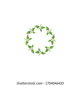 leaf vector illustration design icon logo template