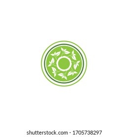 plantilla de logotipo de icono de diseño de ilustración vectorial de hoja