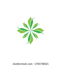 leaf vector illustration design icon logo template