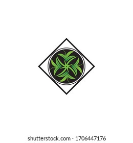 leaf vector illustration design icon logo template