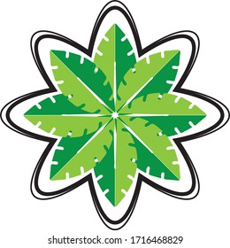 plantilla de logotipo de icono de diseño de ilustración vectorial de hoja