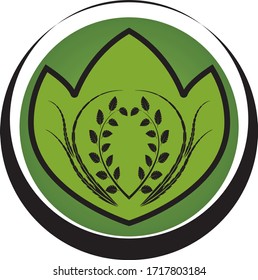 plantilla de logotipo de icono de diseño de ilustración vectorial de hoja