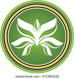 plantilla de logotipo de icono de diseño de ilustración vectorial de hoja