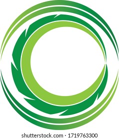 plantilla de logotipo de icono de diseño de ilustración vectorial de hoja