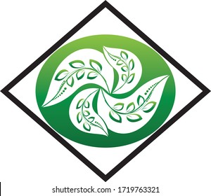 leaf vector illustration design icon logo template