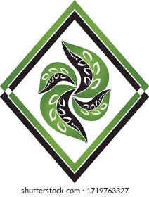 plantilla de logotipo de icono de diseño de ilustración vectorial de hoja