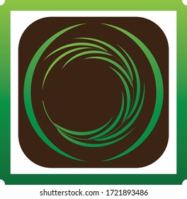plantilla de logotipo de icono de diseño de ilustración vectorial de hoja