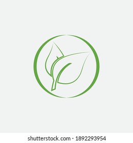 leaf vector illustration design icon logo template