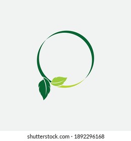 plantilla de logotipo de icono de diseño de ilustración de vector de hoja