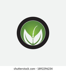 leaf vector illustration design icon logo template