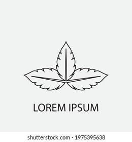 leaf vector illustration design icon logo template