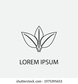 leaf vector illustration design icon logo template