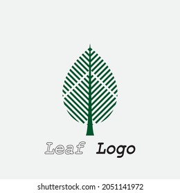 plantilla de logotipo de icono de diseño de ilustración de vector de hoja