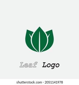 plantilla de logotipo de icono de diseño de ilustración de vector de hoja