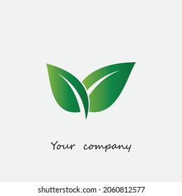 plantilla de logotipo de icono de diseño de ilustración de vector de hoja