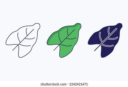 Diseño de icono de ilustración de vector de hoja