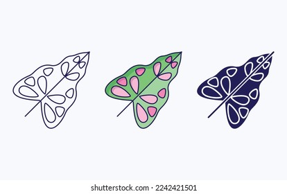 Diseño de icono de ilustración de vector de hoja