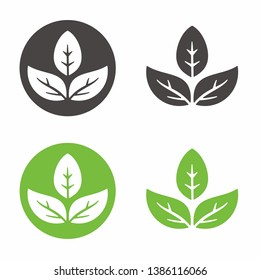 Leaf vector illustration. Leaf icon. Nature icon. Organic icon 