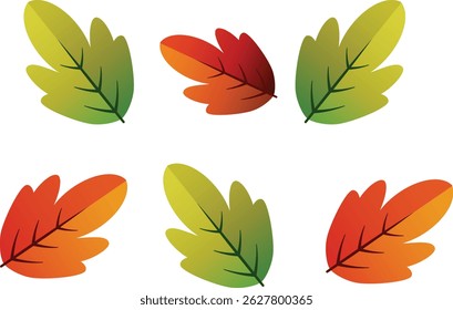 Ilustración vectorial de hoja, arte de línea 