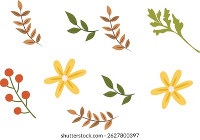 Leaf Vector Illustration ,Line  Art 
