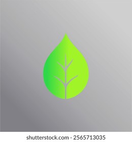 Leaf Vector Illustration Modern Flat Logo