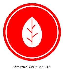 leaf vector illustration on red background. Eps10