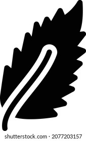 ilustración del vector hoja en un fondo transparente. Símbolos de calidad premium. Icono vector glifos para concepto y diseño gráfico.