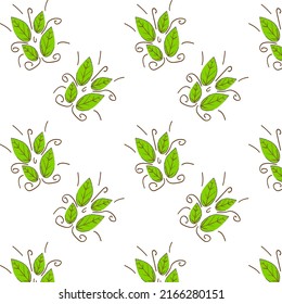 leaf vector illustration on a white background seamless pattern white background clothing design wrapping paper