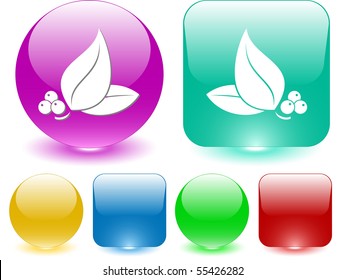 Leaf. Vector interface element.
