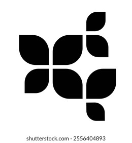 leaf vector. Leaves with geometric patterns. green impression, sustainability. for flyers, trend designs. solid design style. vector template design