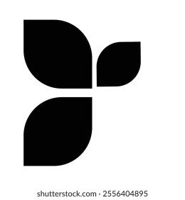 leaf vector. Leaves with geometric patterns. green impression, sustainability. for flyers, trend designs. solid design style. vector template design