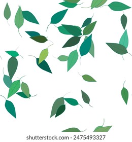 Leaf-Vektorgrafik. Blätter nahtlose ornamentale Vektorgrafik Muster.