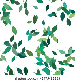 Leaf vector. Leaves seamless ornamental vector pattern.