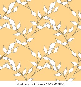 Leaf vector. Leaves seamless pattern. Leaves Background