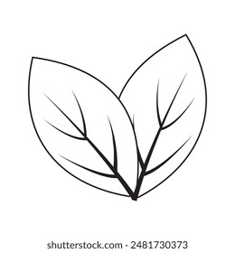 Vector de hojas, silueta, silueta, silueta, diseño. Hoja de primavera, icono de la hoja de ecología, elemento de la naturaleza, medio ambiente y naturaleza eco signo. Ilustración vectorial.